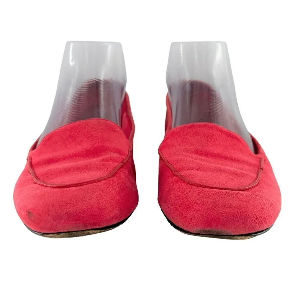 Michael Kors Italy Fuschia Pink Suede Loafers Flats Size 38.5